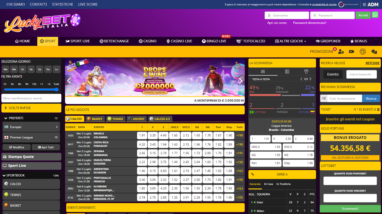 luckybet_italia_casino_homepage_desktop