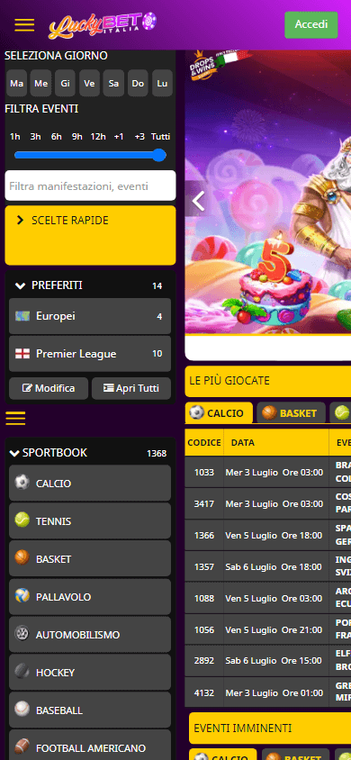 luckybet_italia_casino_homepage_mobile