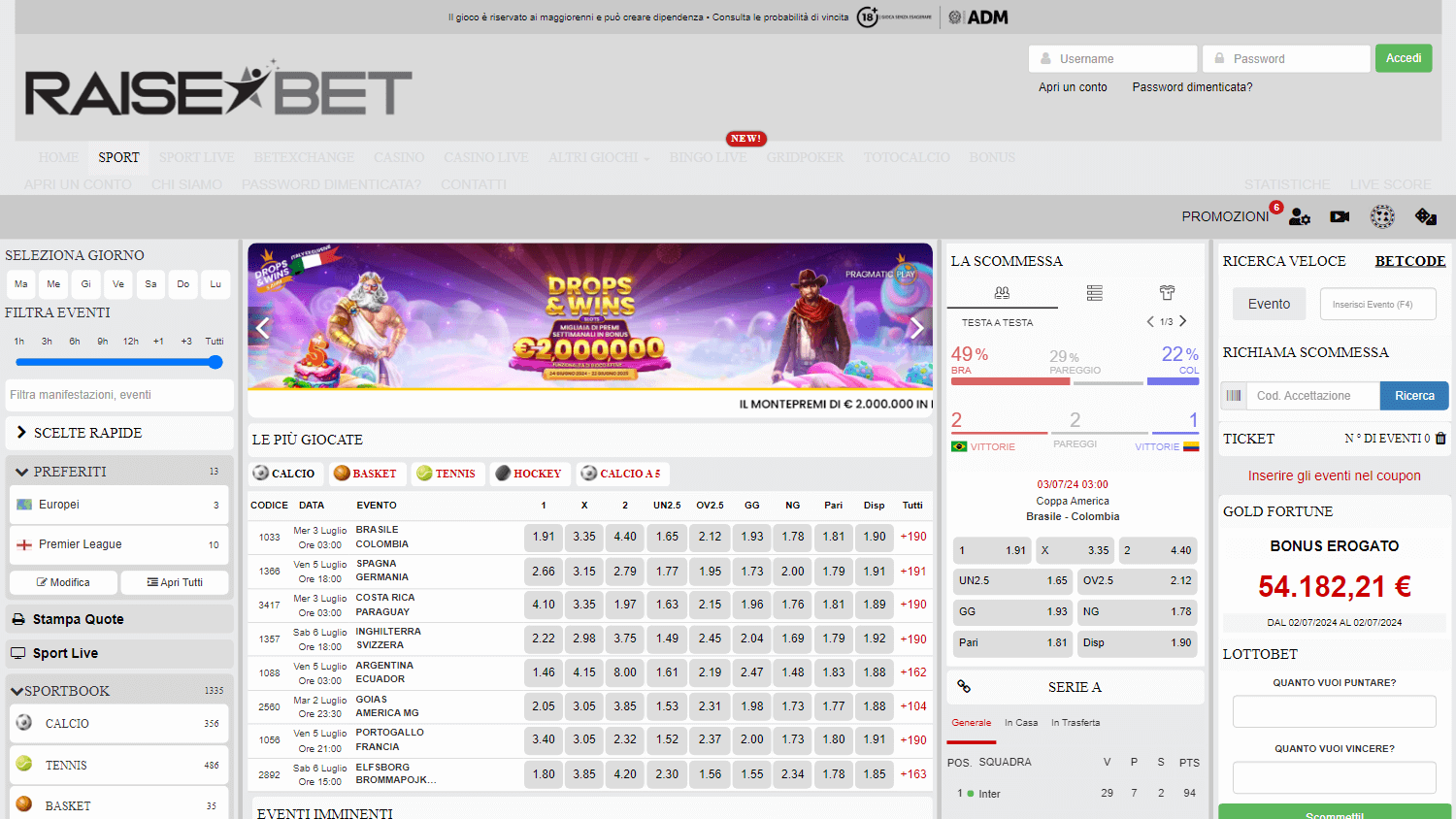 raisebet_casino_homepage_desktop