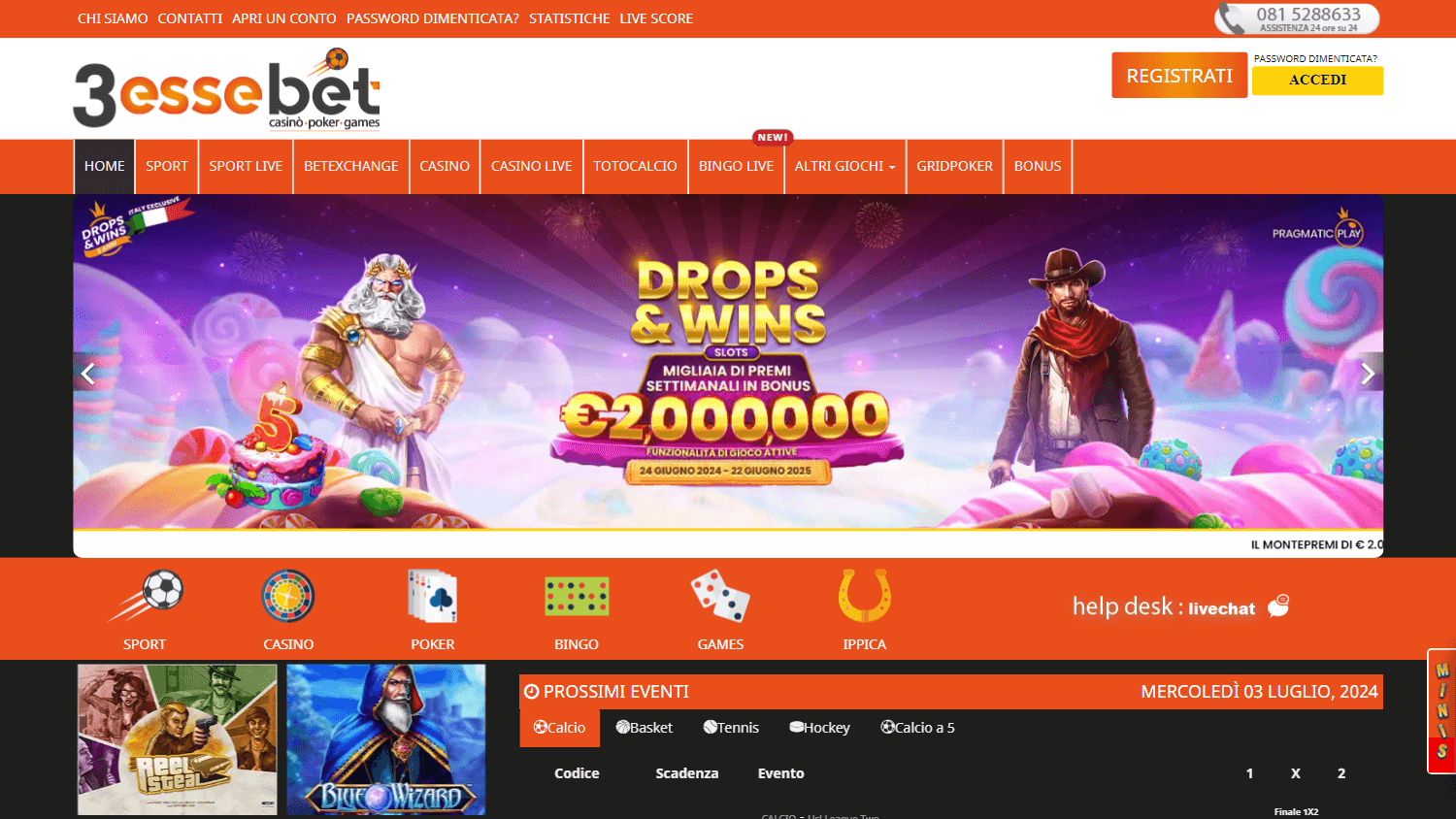 3essebet_casino_homepage_desktop