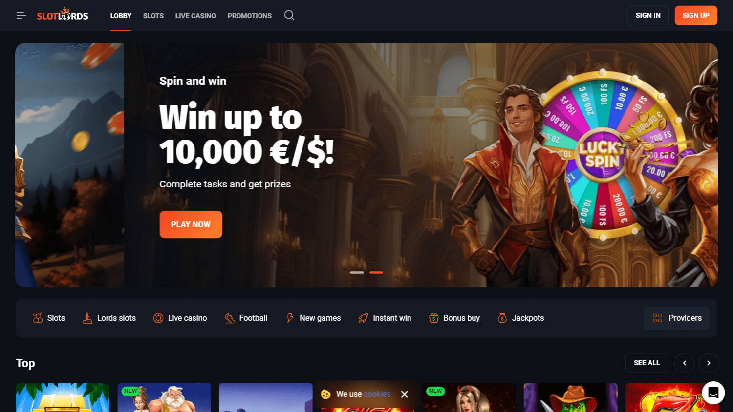 slotlords_casino_homepage_desktop