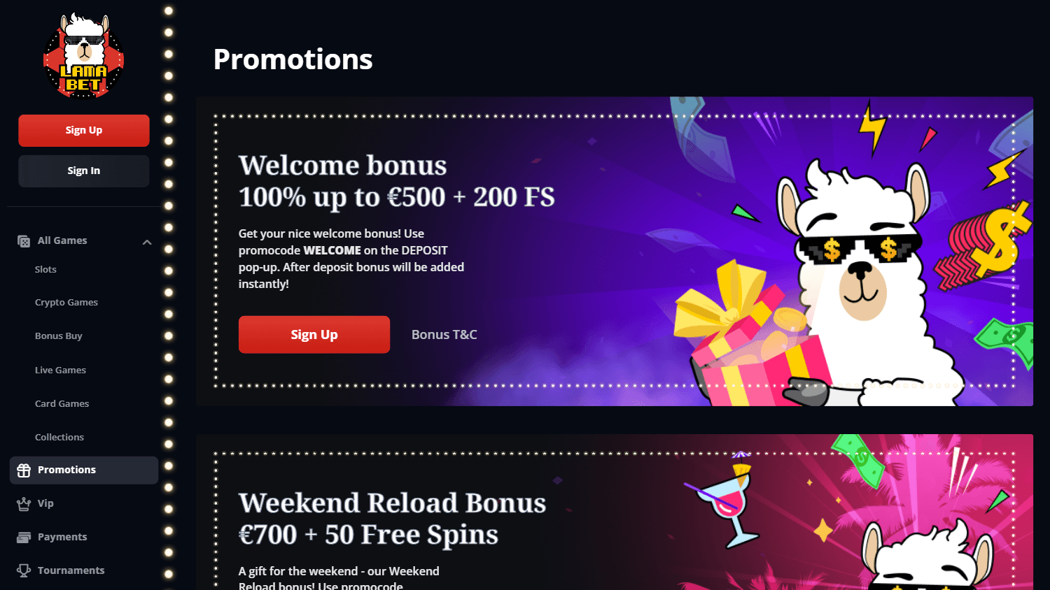 lamabet_casino_promotions_desktop