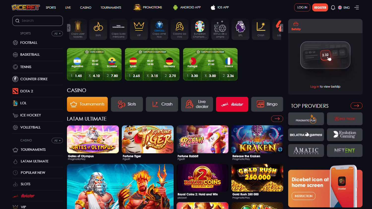 dicebet_casino_homepage_desktop