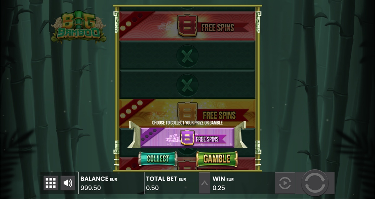 Big Bamboo - Gamble feature