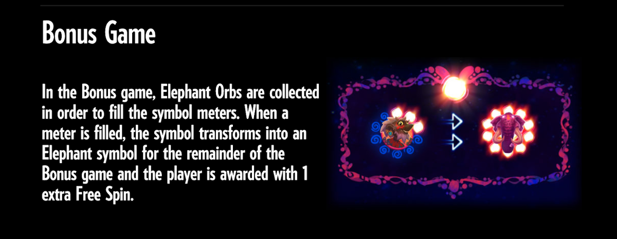 Pink Elephants bonus game rules