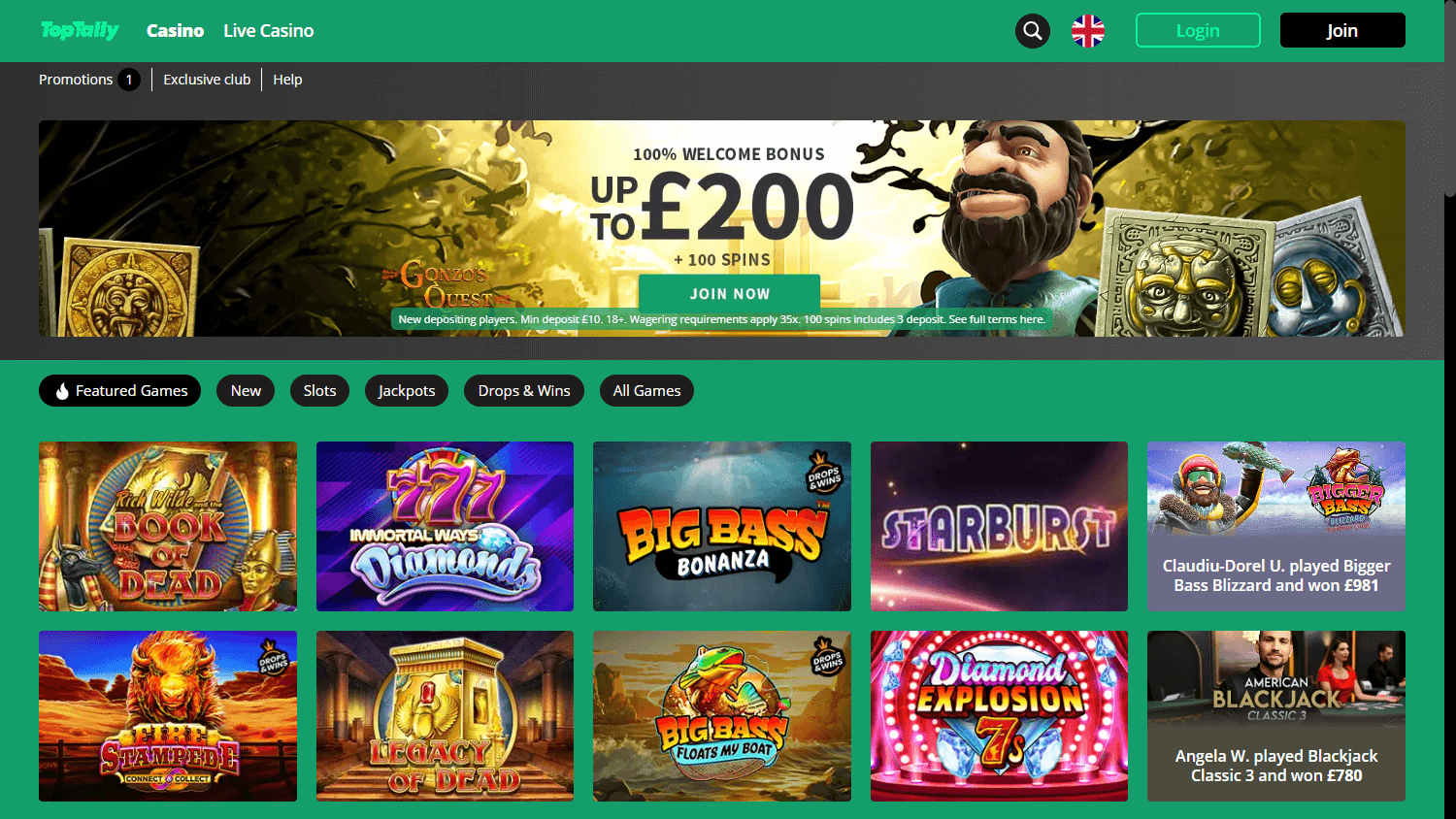 toptally_casino_homepage_desktop