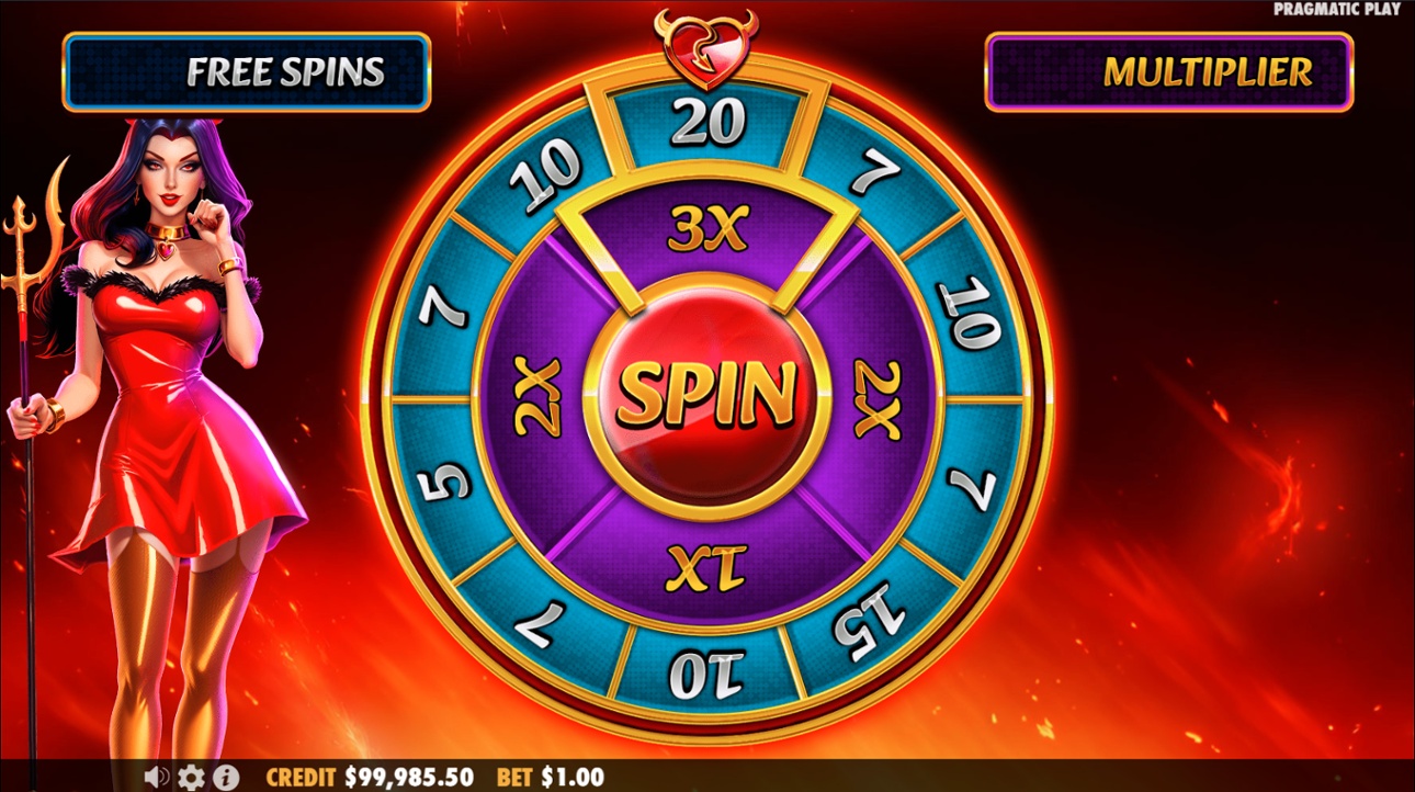 Devilicious slot - Free Spins Wheel