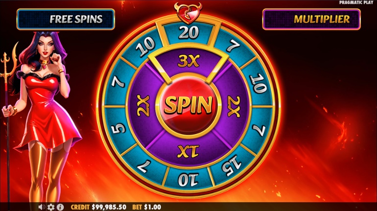 Devilicious slot - Free Spins Wheel