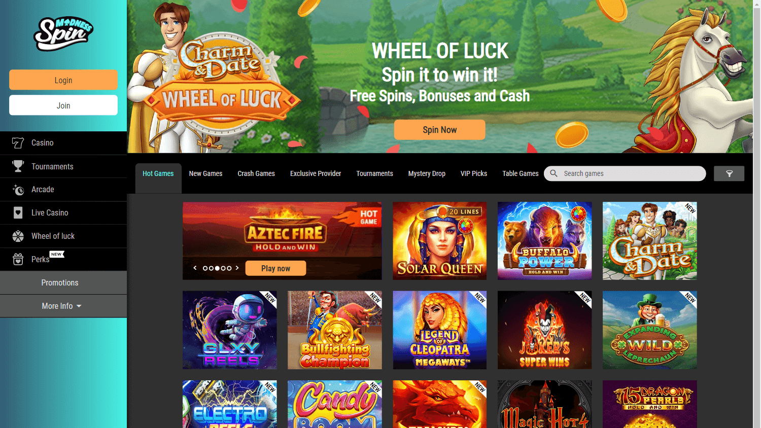 spin_madness_casino_homepage_desktop