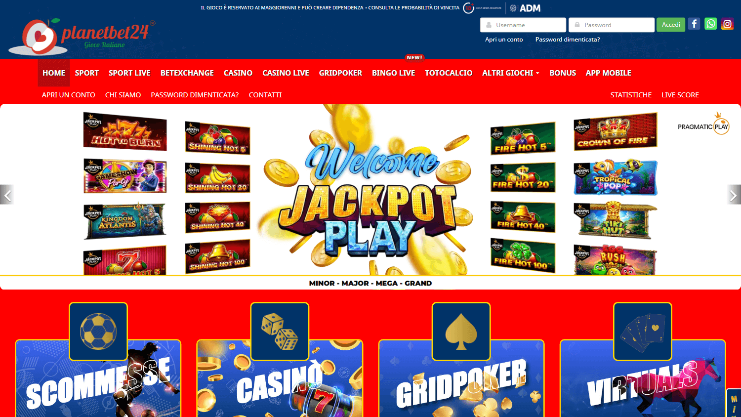 planetbet24_casino_homepage_desktop