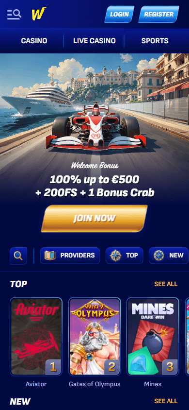 wonaco_casino_homepage_mobile