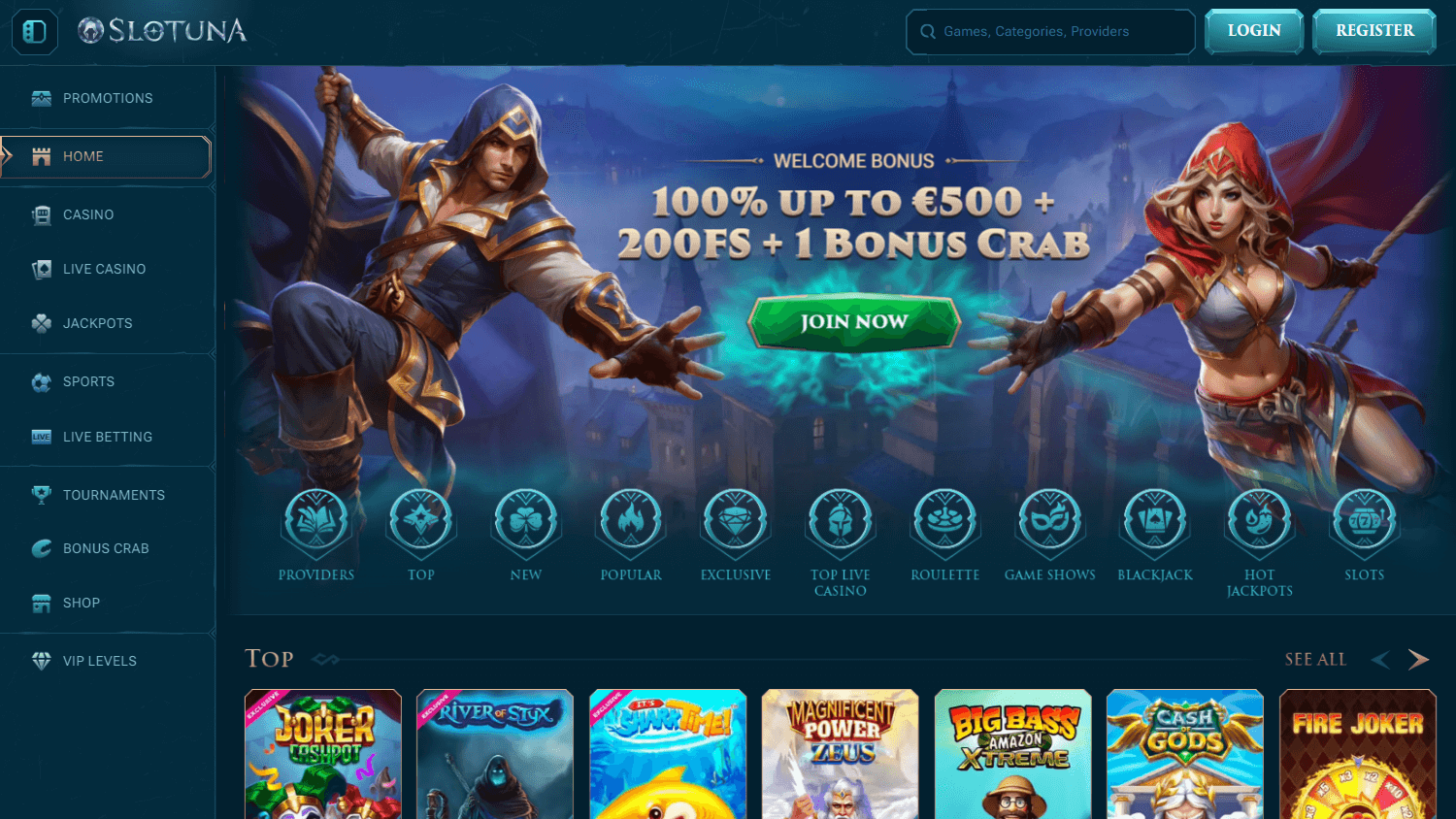 slotuna_casino_homepage_desktop