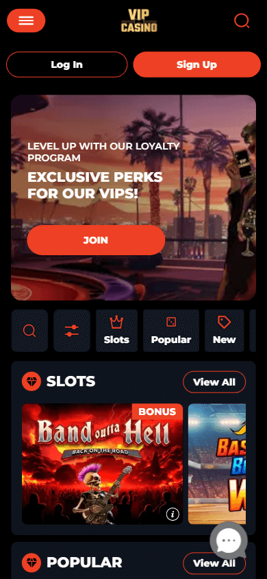 vipcasino_homepage_mobile