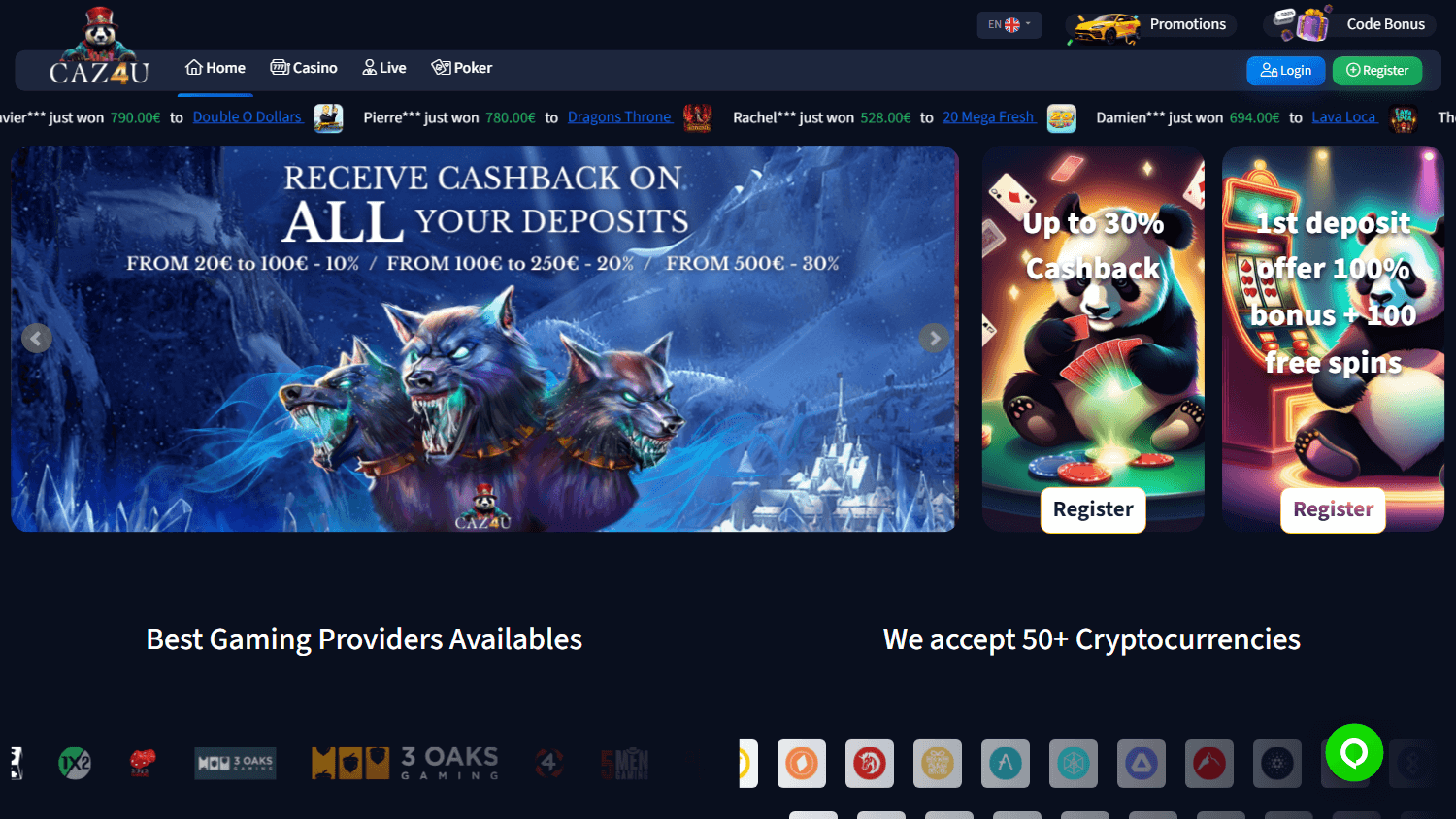 caz4u_casino_homepage_desktop