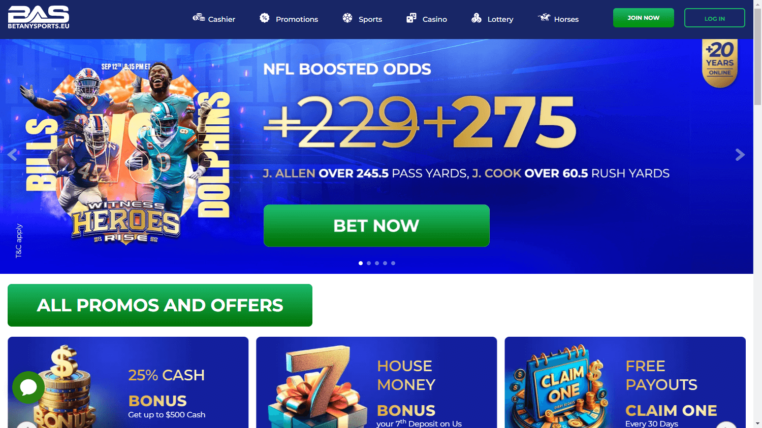 betanysports_casino_homepage_desktop