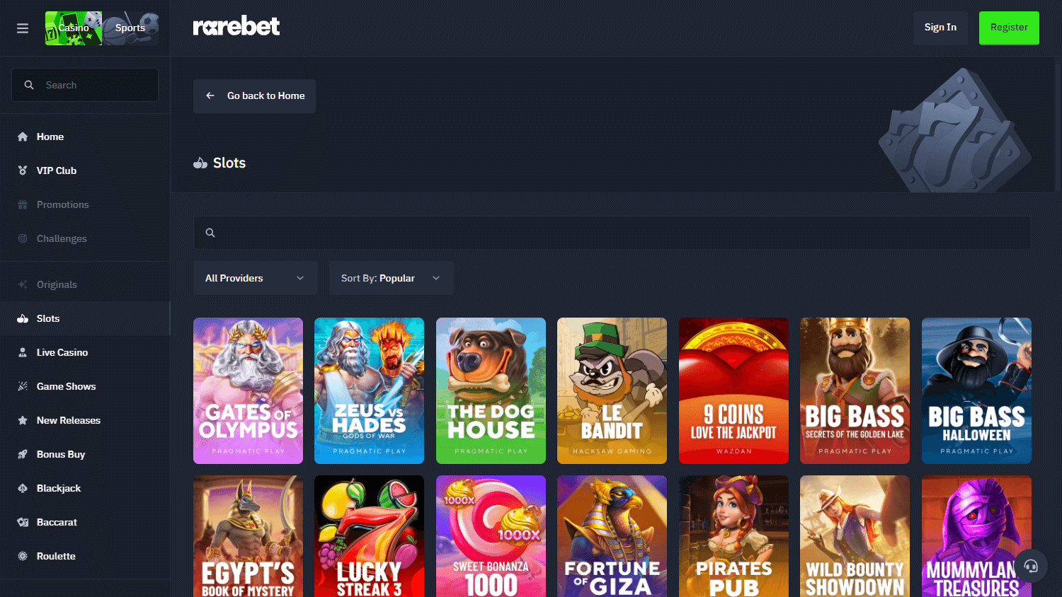 rarebet_casino_game_gallery_desktop