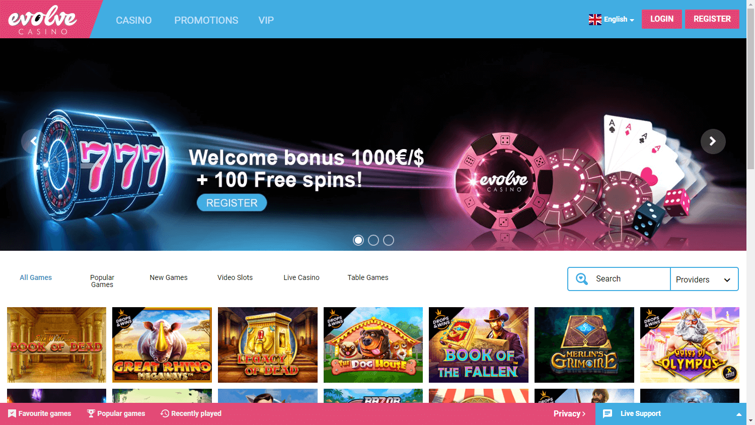 evolve_casino_homepage_desktop