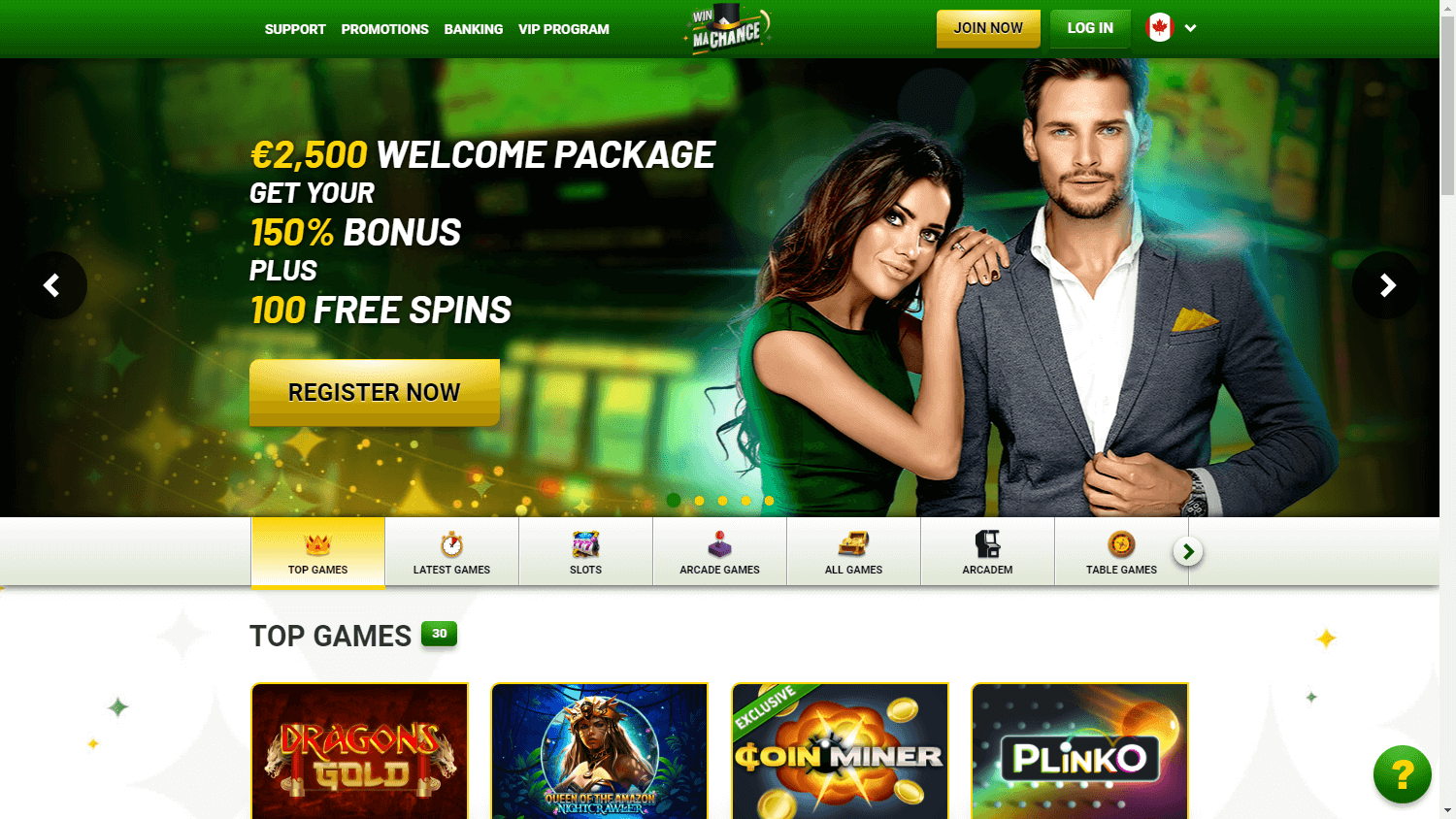 win_machance_casino_homepage_desktop