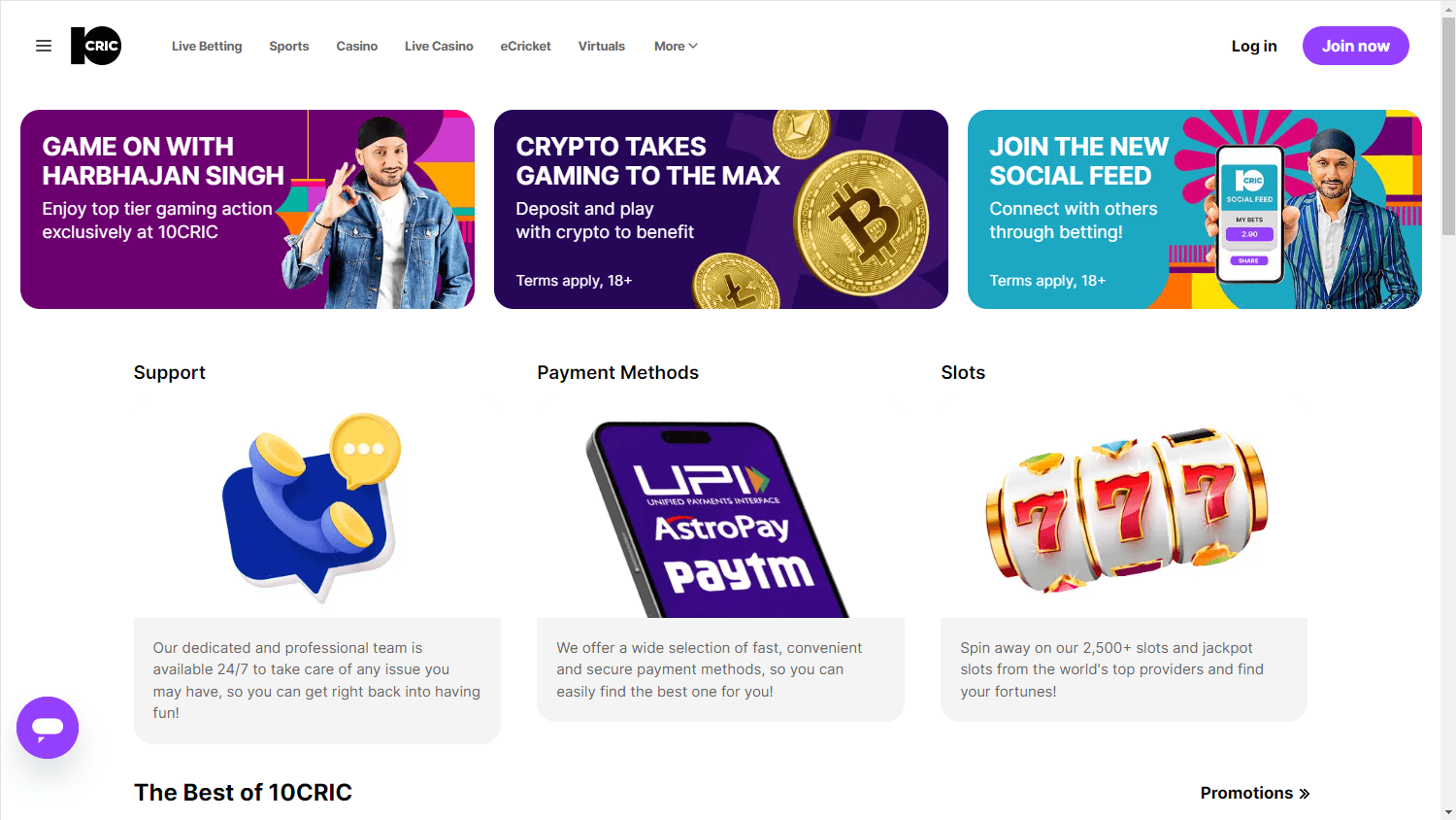 10cric_casino_homepage_desktop