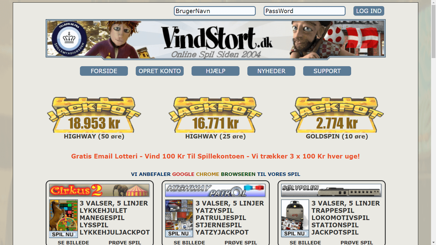 Vindstort.dk_Casino_homepage_desktop