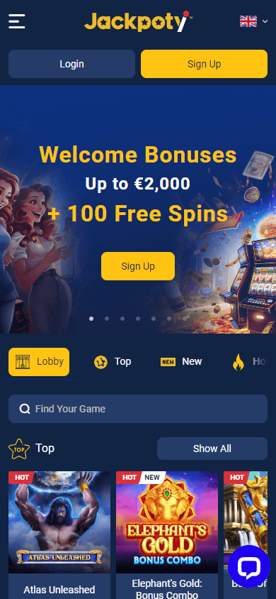 Jackpoty_Casino_homepage_mobile