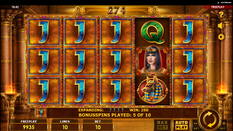 Book of Queen expanding symbols win