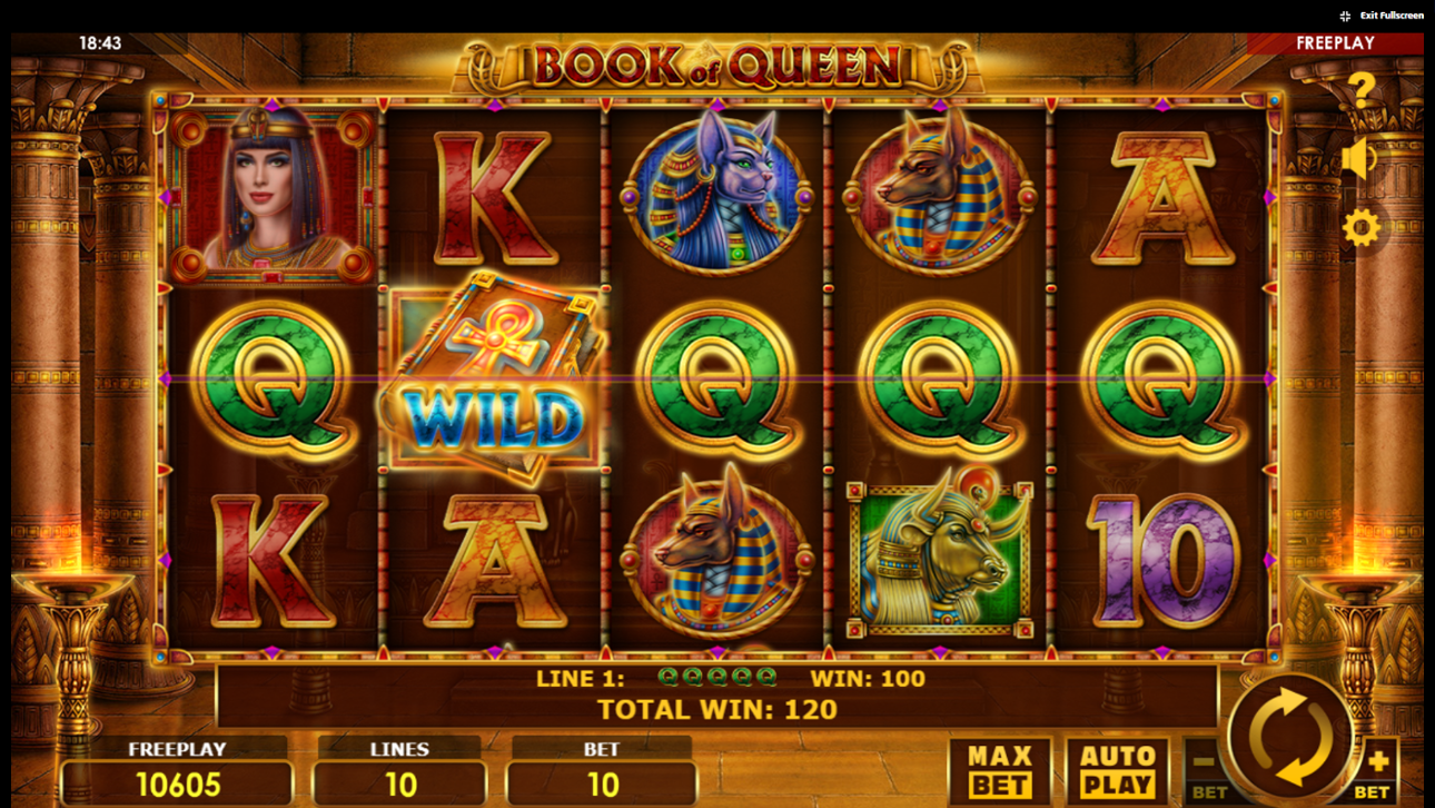 Book of Queen 5 of a kind win