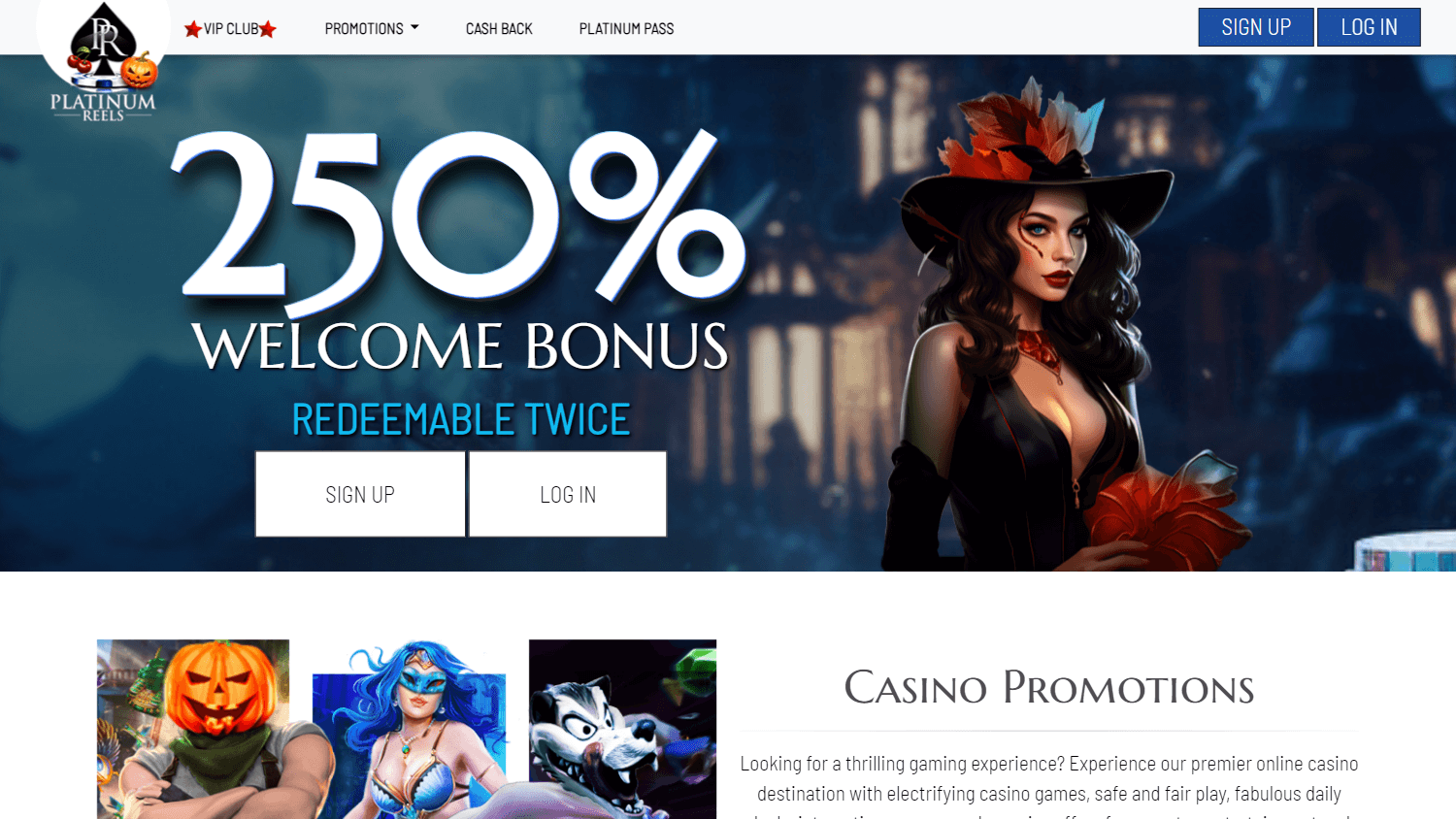 platinum_reels_online_casino_homepage_desktop