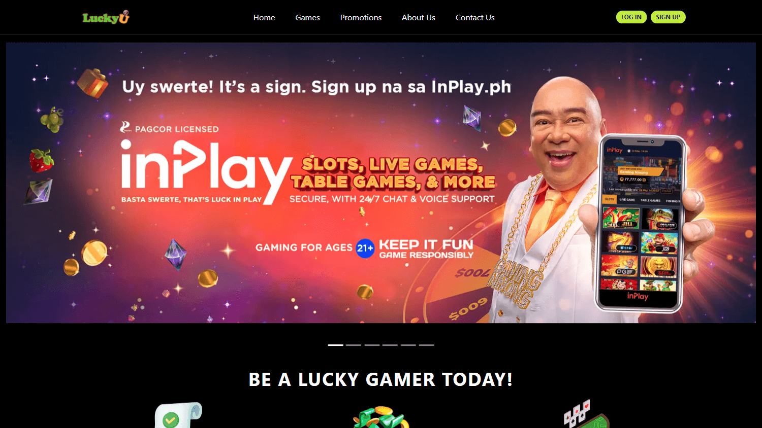 luckyu_casino_homepage_desktop