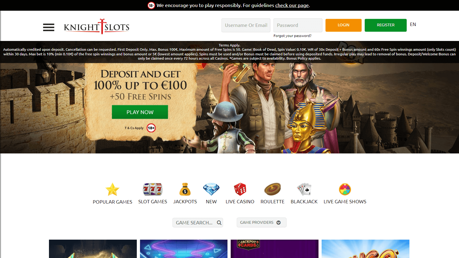 knightslots_casino_uk_homepage_desktop