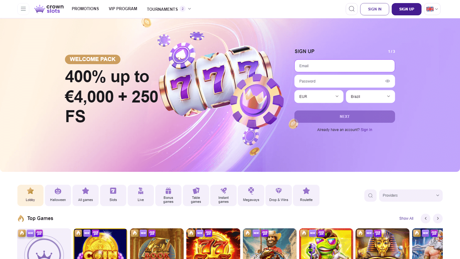 crown_slots_casino_homepage_desktop