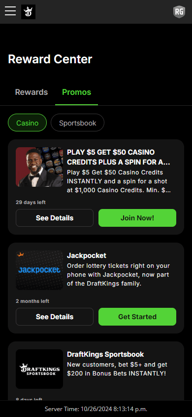 DraftKings_Casino_WV_promotions_mobile