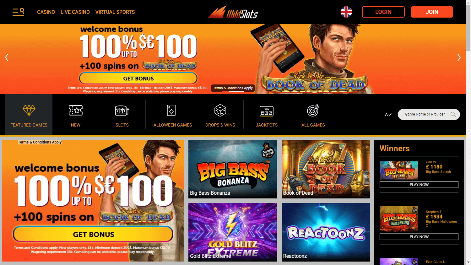 WildSlots_Casino_homepage_desktop