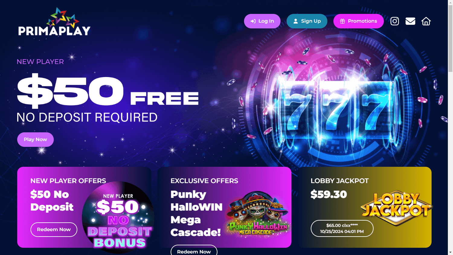 PrimaPlay_Casino_homepage_desktop