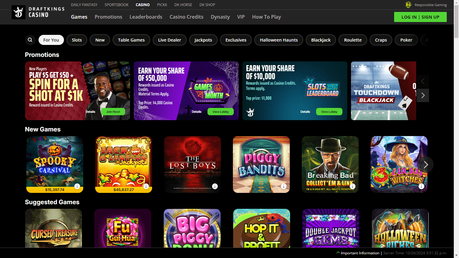 DraftKings_Casino_NJ_homepage_desktop